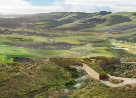 Ecological Bridge Constructed with Local Sandstone Integrating Community Spaces over Wetlands