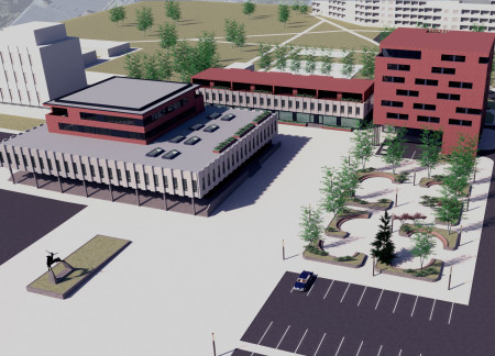 Charred Wood Cladding and Transparent Facades Transforming Community Spaces in Urban Revitalization