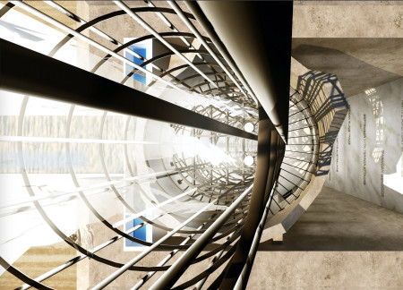 Repurposed Concrete Silo with Translucent Panels Supporting Peaceful Dialogue Space