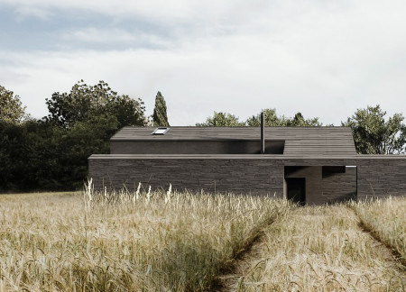 Charred Wooden Shingles and Natural Stone Create a Serene Retreat in Contemporary Rural Living