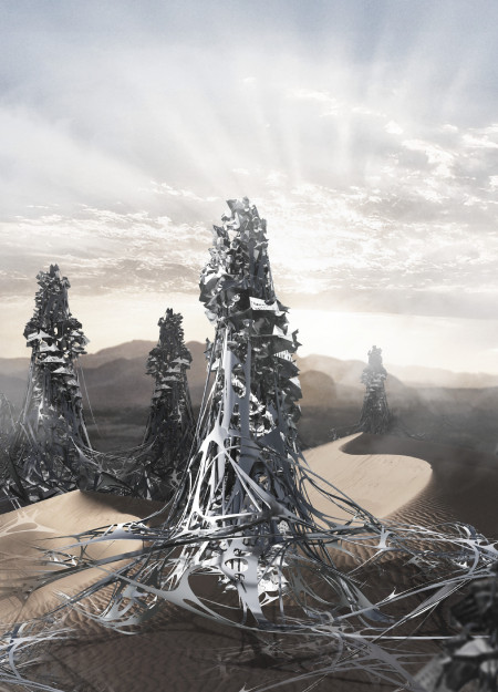 Fabric Membranes and Geometric Patterns Shaping Community Spaces in the Desert