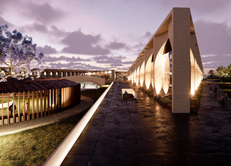 Curvilinear Forms and Green Roof Systems in a Community-Centric Cultural Hub