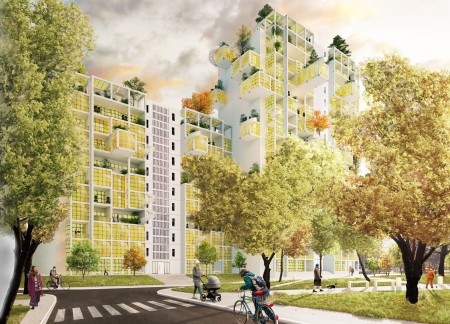 Colorful LED Glass Cubes Transforming Community Spaces in a War-Torn Urban Landscape