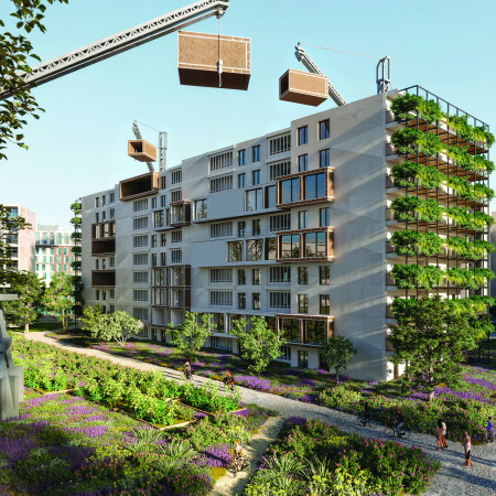 Prefabricated Straw Panels Shape Sustainable Urban Community Spaces