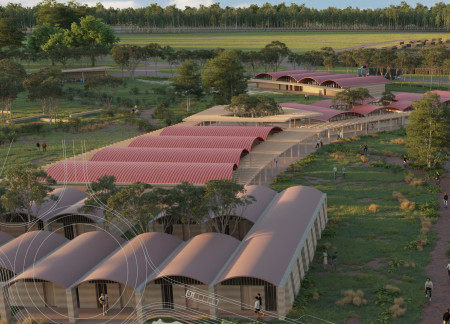 Rammed Earth Residences Enhanced by Local Wood Craftsmanship for Sustainable Living