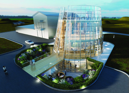 Charred Wooden Shingles and Glass Facade Blend in Sustainable Spa Retreat