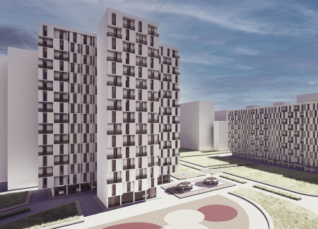 Charred Facades and Concrete Framework Define Flexible Urban Living Solutions