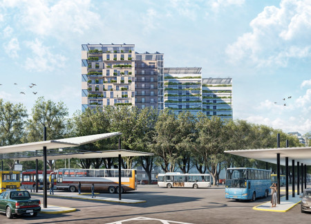 Cross-Laminated Timber Structuring with Charred Shingles for Sustainable Urban Living