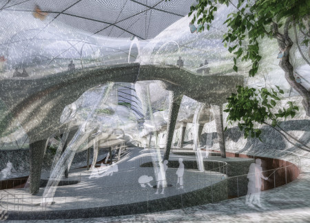 Curvilinear Spaces Crafted with Transparent Materials Enhance Urban Insect Farming