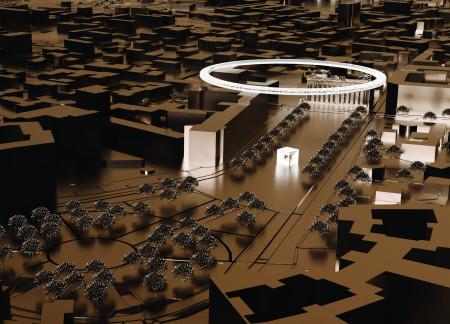 Recycled Steel and 3d-Printed Elements Form Interactive Community Hub in Urban Landscape