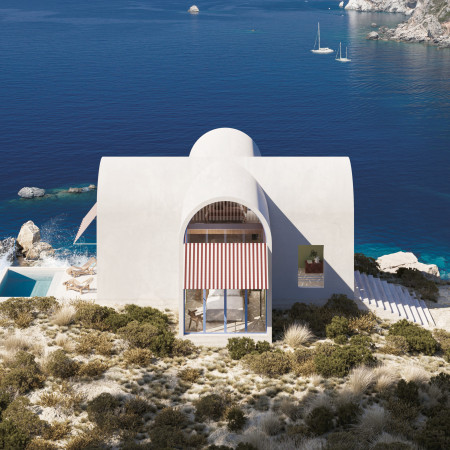 Charred Wooden Shingles and Cross-Laminated Timber Define a Functional Community Space