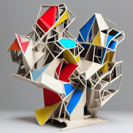 Acrylic Panels and Fluid Spatial Composition in an Artist Residency