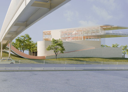 Triangular Form and Automated Glazing in a Sustainable Community Library