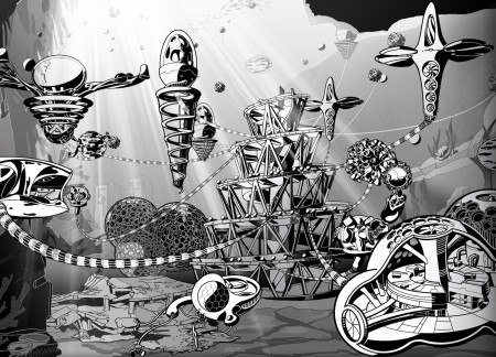 Kinetic Energy Harvesting Units and Floating Bioplastics in Submerged Community Living