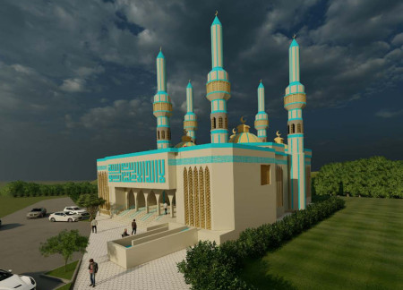 Passive Cooling Minarets Constructed with Glass Fiber Reinforced Concrete and Natural Wood Elements