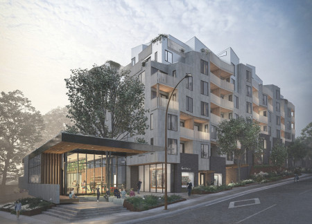 Charred Wooden Shingles and Steppe Design Create Community Integration in Urban Residences