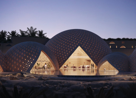 Thermal Regulation Through Natural Plaster and Sustainable Timber in Contemporary Desert Living