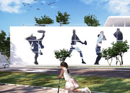 Caryatid-Inspired Fa&ccedil;ade Crafted from 3d Reinforced Concrete in a Sports Rehabilitation Facility