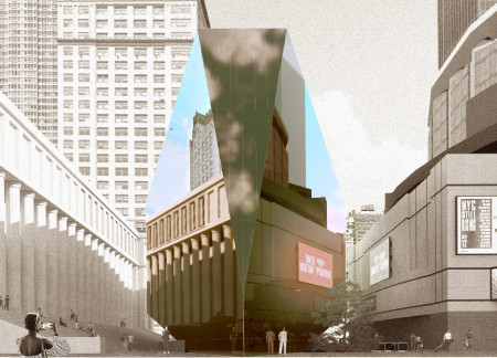 Dynamic Glass Facade Integrated with Natural Stone and Ecological Water Garden in a Multimodal Transport Hub