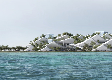 Charred Wooden Shingles and Permeable Design Elements in a Coastal Educational Facility