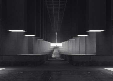 Light-Filled Sanctuary Crafted from Exposed Concrete in the Nevada Desert