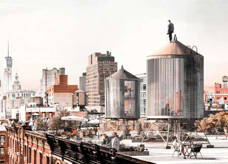 Cylindrical Community Space Featuring Glass Facades and Natural Wood Elements