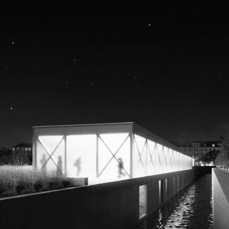 Charred Wooden Shingles and Transparent Facades in a Multifunctional Riverfront Community Hub