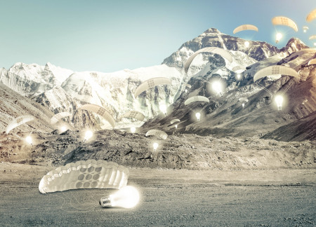 Geothermal Pools Enhanced by Exposed Concrete Arches and Natural Light Integration