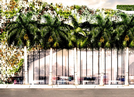 Rhombic Lattice Facade with Local Limestone and Glass Integration for a Creative Workspace