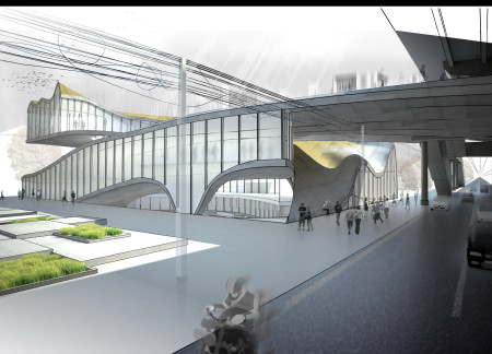 Organic Roof Construction with Glass Fa&ccedil;ades and Sustainable Materials for a Fashion-Centric Community Hub