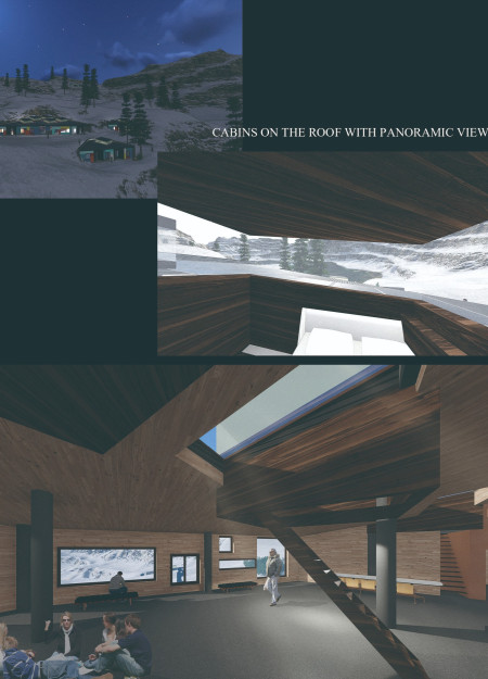 Roof Cabins in Local Stone with Solar Collectors Offering Communal Living Solutions