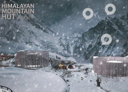 Circular Shelter Crafted from Locally Sourced Timber with Snow-Melting Water System