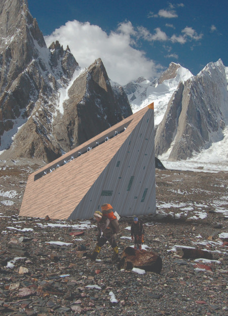 Charred Wooden Shingles and Wind Energy Integration in a Mountain Base Camp