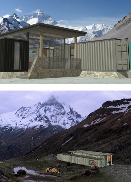 Sustainable Shipping Container Design Enhanced by Eco-Friendly Materials for High-Altitude Living