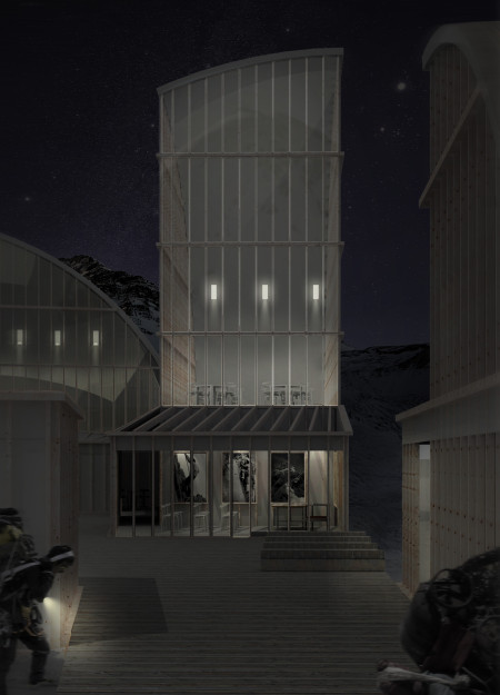 Charred Wooden Shingles and Timber-Frame Design for Sustainable Mountain Shelter