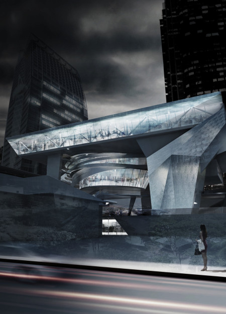 Curvilinear Canopy of Transparent Glass and Sustainable Materials for a Dynamic Community Hub