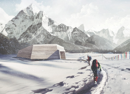 Rammed Earth Walls and Straw Insulation Create a Sustainable Retreat in the Mountains