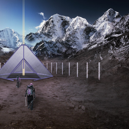 Pyramidal Structure with Translucent Thermal Insulation for High-Altitude Sheltering