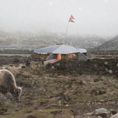 Gabion Walls and Photovoltaic Roofs in a Sustainable Mountain Retreat