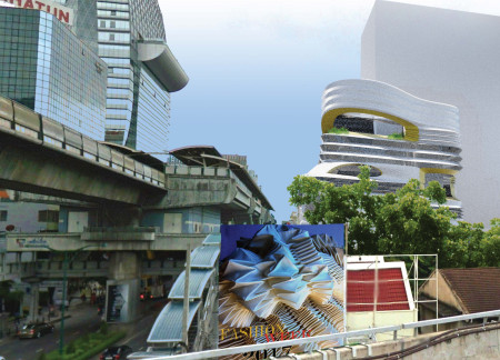 Charred Wooden Shingles and Bamboo Elements Shape a Sustainable Community Space