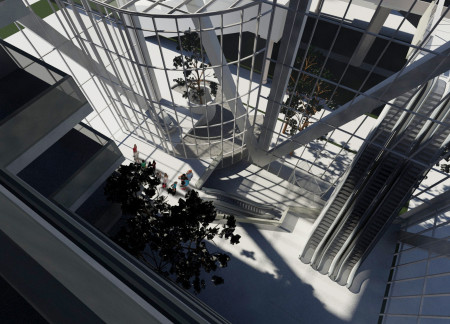 Charred Wood Accents and Glass Facades Define a Multi-Functional Cultural Center