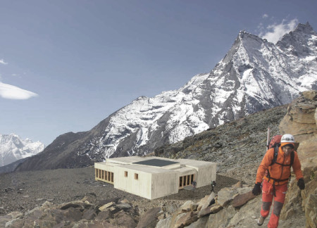 Gabion-Walled Retreat Built with Local Stone and Bamboo Finishes for High-Altitude Living