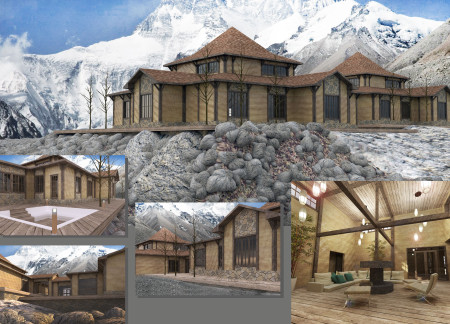 Clay and Straw Constructed Mountain Lodge with Seismic Resilience