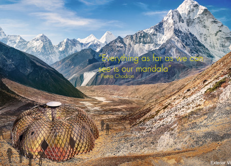 Rammed Earth Structure with Etfe Roofing Creating Communal Spaces in the Himalayas
