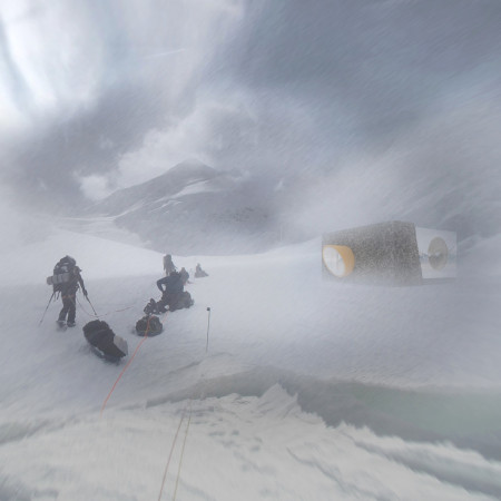 Mandala-Inspired Shelter Featuring Natural Stone Facade and Sustainable Photovoltaics