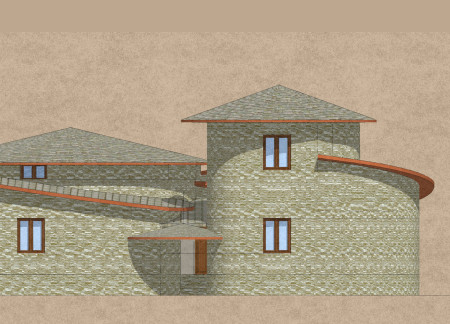 Circular Shelter Constructed with Local Stone and Timber for Mountain Trekkers