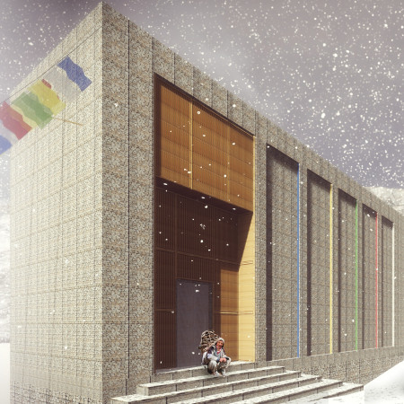 Gabion Walls and Thermal Mass Create Sustainable Refuge for Travelers