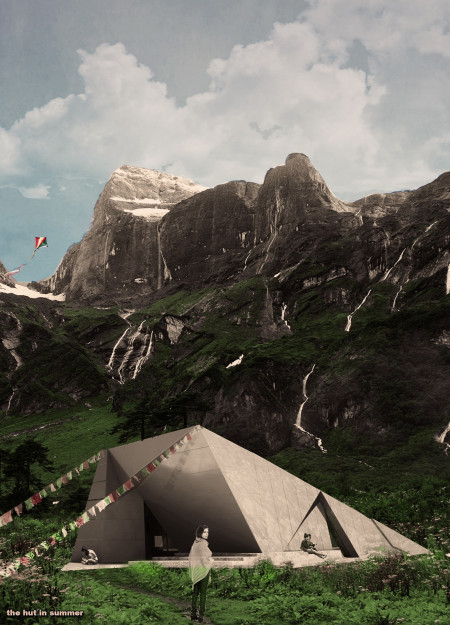 Bamboo Panels and Snow-Resistant Design in a Mountain Retreat