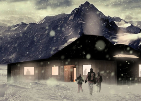 Charred Wooden Shingles and Photovoltaics Define Sustainable Shelter Amid Himalayan Peaks