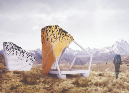 Flexible Fabric Facade with Woven Solar Components Enhancing Community Interaction in Himalayan Trail Shelter